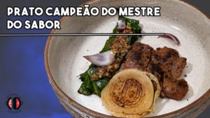 Leia mais sobre o artigo Bife de Fígado acebolado com mil folhas de couve | Campeão do Mestre do Sabor