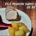 file mignon suino com gel de beterraba
