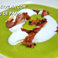 sopa de ervilha com presunto de parma